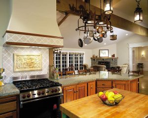 Country Kitchen With Light Fixture Pendant Lanterns ADG Lighting