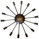 14 Lite Brass Wall Sconce