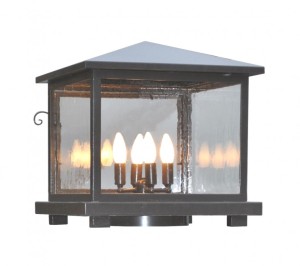 Bar stock Iron Light Modern Lantern Pilaster from ADG Lighting 