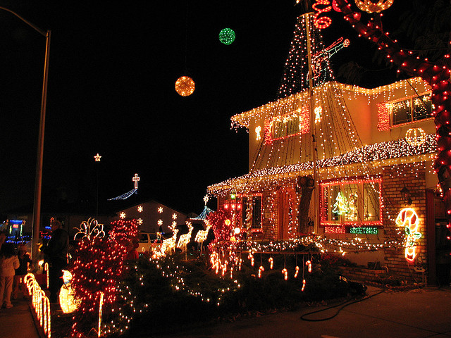 Candy Cane Lane, christmas, holiday decorations, architecture, adg lighting